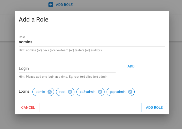 BastionXP Role Based Access Control